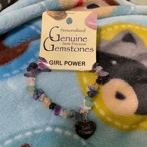 Girl power gem stones bracelet